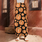 Orange Pumpkin Pattern Print Harem Pants
