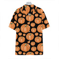 Orange Pumpkin Pattern Print Hawaiian Shirt