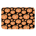 Orange Pumpkin Pattern Print Indoor Door Mat