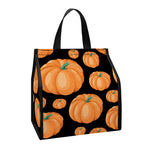 Orange Pumpkin Pattern Print Insulated Lunch Tote