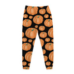 Orange Pumpkin Pattern Print Jogger Pants