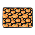 Orange Pumpkin Pattern Print Kitchen Mat
