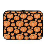 Orange Pumpkin Pattern Print Laptop Sleeve