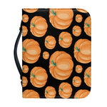 Orange Pumpkin Pattern Print Leather Bible Cover