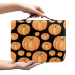 Orange Pumpkin Pattern Print Leather Bible Cover