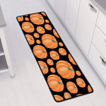 Orange Pumpkin Pattern Print Long Kitchen Mat