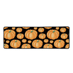 Orange Pumpkin Pattern Print Long Kitchen Mat