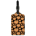 Orange Pumpkin Pattern Print Luggage Tag