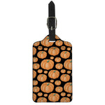 Orange Pumpkin Pattern Print Luggage Tag