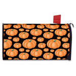 Orange Pumpkin Pattern Print Mailbox Cover