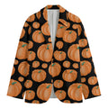 Orange Pumpkin Pattern Print Men's Blazer