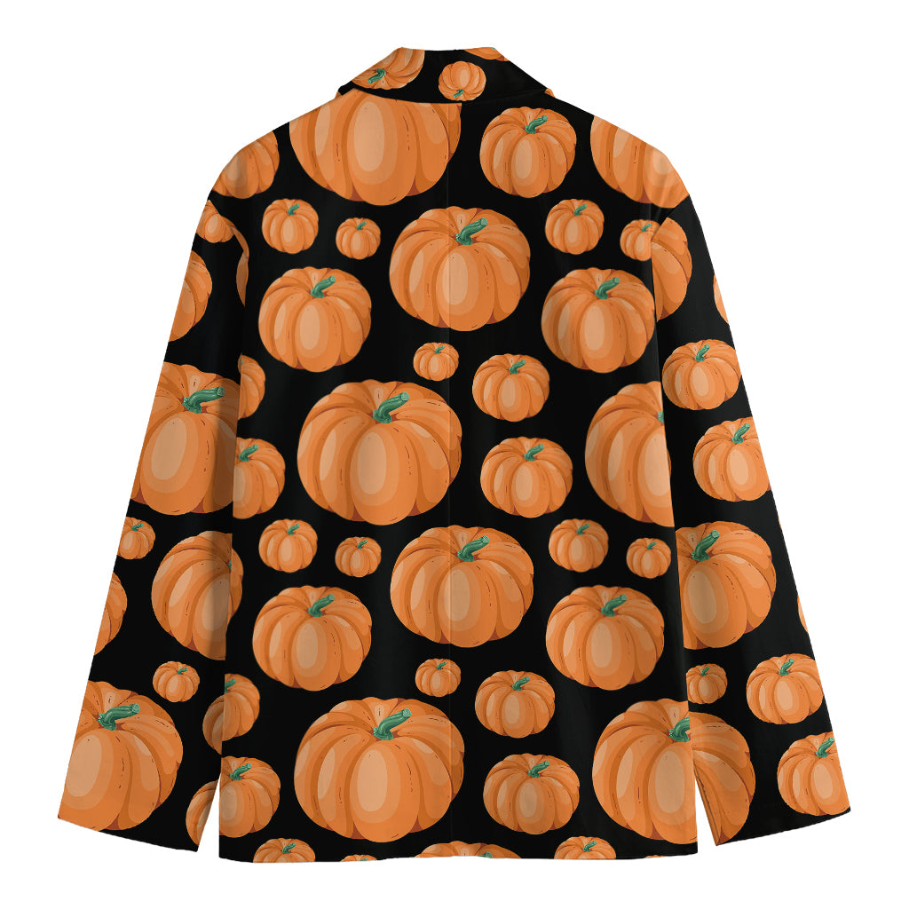 Orange Pumpkin Pattern Print Men's Blazer