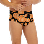 Orange Pumpkin Pattern Print Men's Briefs