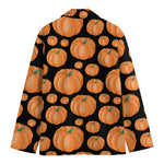 Orange Pumpkin Pattern Print Men's Cotton Blazer