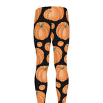 Orange Pumpkin Pattern Print Men's leggings