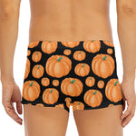 Orange Pumpkin Pattern Print Men's Short Boxer Briefs
