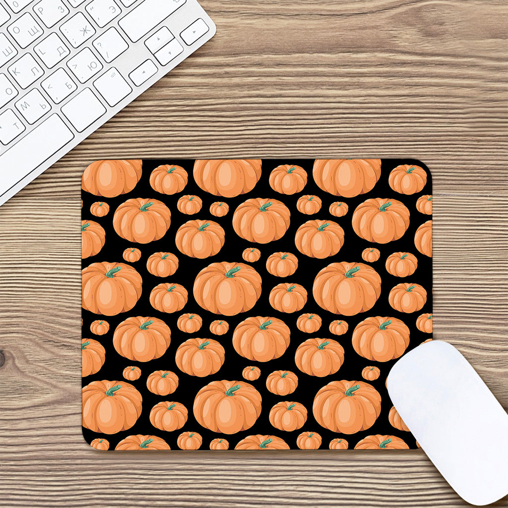Orange Pumpkin Pattern Print Mouse Pad