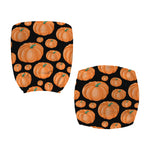 Orange Pumpkin Pattern Print Office Chair Cover