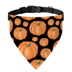 Orange Pumpkin Pattern Print Over The Collar Dog Bandana