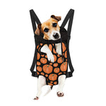 Orange Pumpkin Pattern Print Pet Carrier Backpack