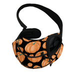 Orange Pumpkin Pattern Print Pet Sling Carrier