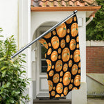 Orange Pumpkin Pattern Print Polyester Flag