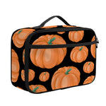 Orange Pumpkin Pattern Print Portable Lunch Bag