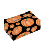 Orange Pumpkin Pattern Print Rectangle Tissue Box Cover