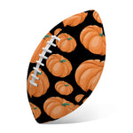 Orange Pumpkin Pattern Print Rugby Ball