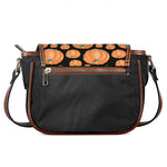 Orange Pumpkin Pattern Print Saddle Bag
