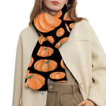 Orange Pumpkin Pattern Print Scarf
