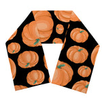 Orange Pumpkin Pattern Print Scarf