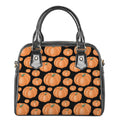 Orange Pumpkin Pattern Print Shoulder Handbag