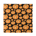 Orange Pumpkin Pattern Print Silk Bandana
