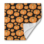 Orange Pumpkin Pattern Print Silk Bandana