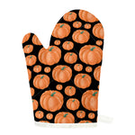 Orange Pumpkin Pattern Print Single Oven Mitt