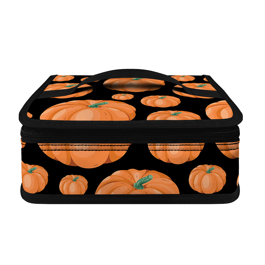 Orange Pumpkin Pattern Print Small Lunch Bag