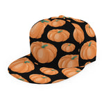 Orange Pumpkin Pattern Print Snapback Cap