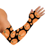 Orange Pumpkin Pattern Print Sun Protection Arm Sleeves