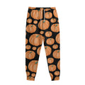 Orange Pumpkin Pattern Print Sweatpants