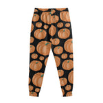 Orange Pumpkin Pattern Print Sweatpants