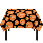 Orange Pumpkin Pattern Print Tablecloth