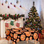 Orange Pumpkin Pattern Print Tablecloth