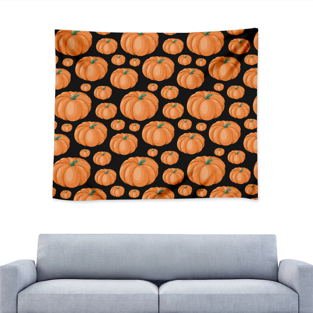 Orange Pumpkin Pattern Print Tapestry