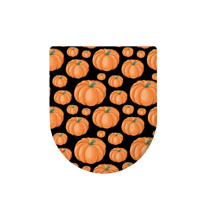 Orange Pumpkin Pattern Print Toilet Lid Cover