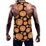 Orange Pumpkin Pattern Print Training Tank Top