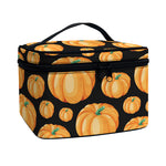 Orange Pumpkin Pattern Print Travel Makeup Bag