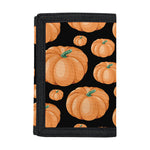 Orange Pumpkin Pattern Print Trifold Wallet