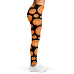 Orange Pumpkin Pattern Print Women's Leggings