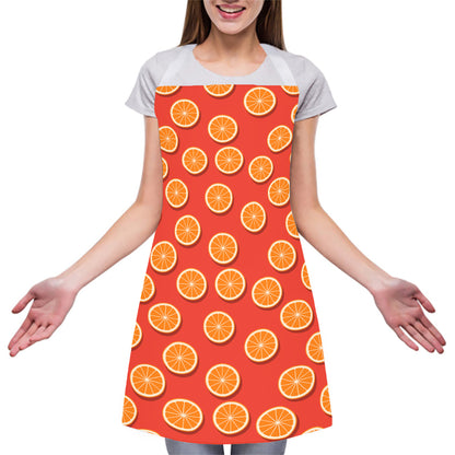 Orange Slices Pattern Print Adjustable Apron